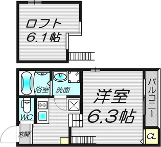 大阪府大阪市淀川区加島4【アパート】の間取り