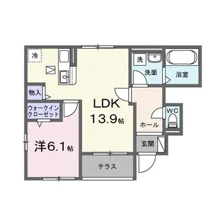 ブルーム【1階】の間取り