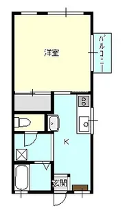 新潟県新発田市新富町3【アパート】の間取り