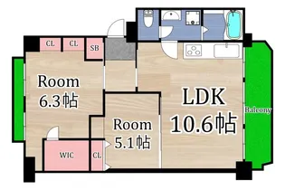 大阪府大阪市都島区毛馬町2【マンション】の間取り