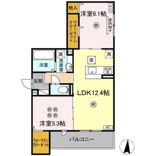 セジュール ピア 吉島【1階】の間取り