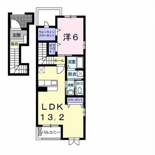 アークヒルズ知手A【2階】の間取り