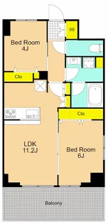 Iris南大井【4階】の間取り
