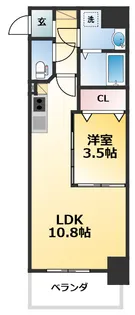 ラ・フォルム天満橋EAST【3階】の間取り