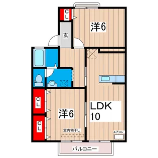 メゾン・ラーテーヌC【2階】の間取り