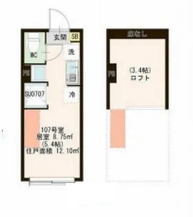 東京都練馬区富士見台3【アパート】の間取り