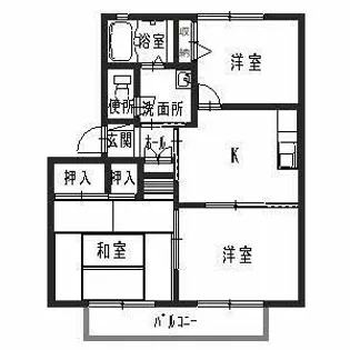 グリーンヒル今宿A【2階】の間取り