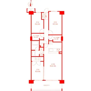 オーシャンステイツ湘南平塚グランフィールド【3階】の間取り