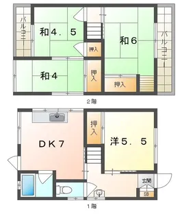 大阪府寝屋川市国松町【一戸建】の間取り