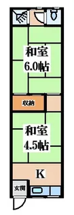 松葉町文化住宅【1階】の間取り