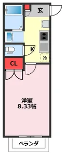 千葉県流山市向小金4【アパート】の間取り