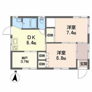 ビューハイツ【1階】の間取り