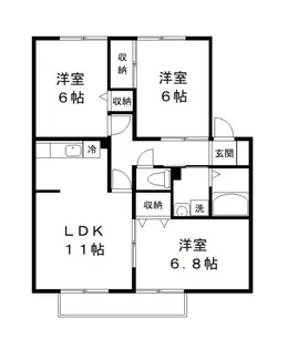ジョカーレ千葉【2階】の間取り