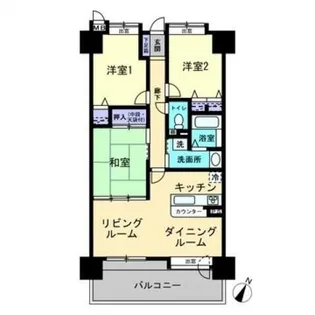 コアマンションネクステージ熊本東【4階】の間取り