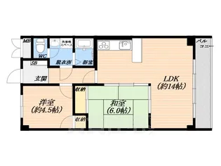 ナガイビルレジデンス芦屋【3階】の間取り