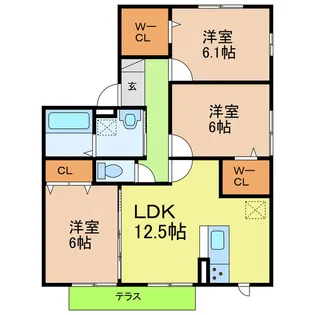 愛知県日進市米野木台4【アパート】の間取り