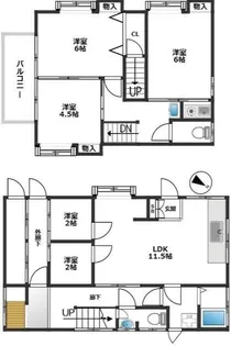 東京都荒川区東尾久8【一戸建】の間取り