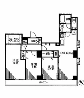 東京都文京区音羽2【マンション】の間取り