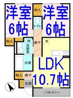 クロシェットメゾン3【1階】の間取り