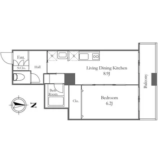 リバーシティ21イーストタワーズ10棟【17階】の間取り