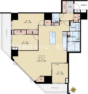 ブランズ文京小石川【2階】の間取り