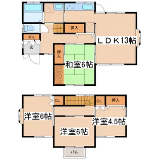 熊本県菊池市隈府【一戸建】の間取り