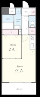 グリシーヌ【4階】の間取り