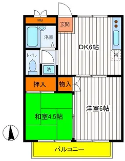 東京都日野市日野本町4【アパート】の間取り