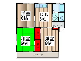 ハイツトウマC.【2階】の間取り