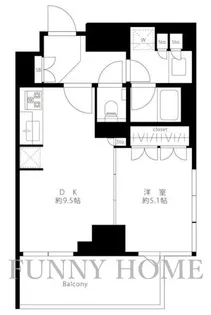 東京都世田谷区三軒茶屋1【マンション】の間取り