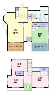熊本県合志市豊岡【一戸建】の間取り