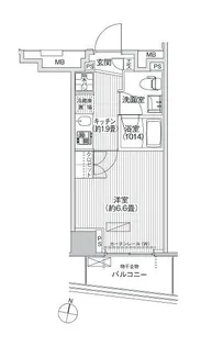 コスモグランス南品川【9階】の間取り