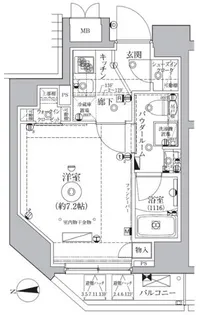東京都台東区松が谷2【マンション】の間取り