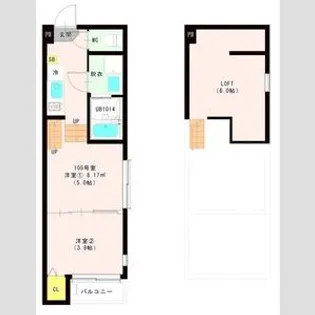 ハーモニーテラス西中田VIII【2階】の間取り