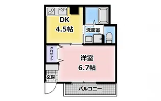 オリーブコート古野上【1階】の間取り