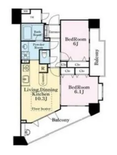 ラング・マンション立川【2階】の間取り