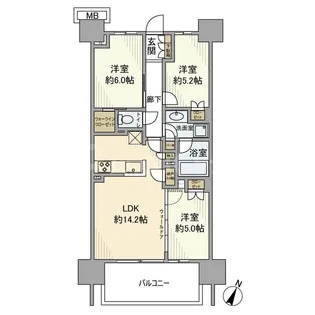 SHINTO CITY C棟【8階】の間取り