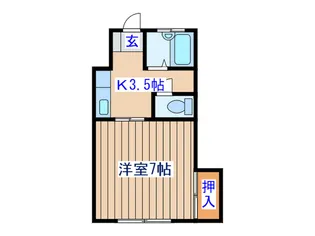コーポ楓【1階】の間取り