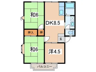 セヌマビラ小田原Bの間取り