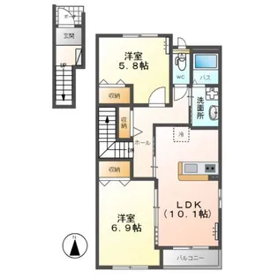 リカニッシュトイ【2階】の間取り