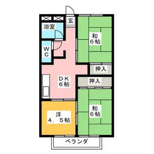 ヴァンベール道徳【3階】の間取り