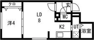 リブレ学園前【2階】の間取り