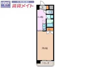 ラ・ベル・ビュー【7階】の間取り