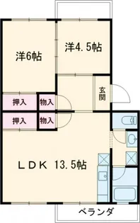 江場ハイツ【4階】の間取り