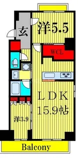 ロイジェント西新井【4階】の間取り