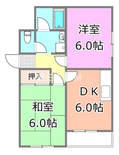 シティマンションウィング【3階】の間取り