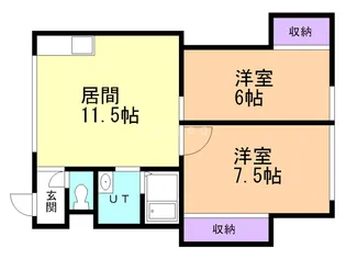 リブレリー平新田【1階】の間取り