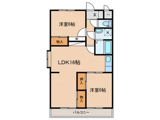 アイリス八橋【1階】の間取り