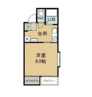 ヂュエルヤマサキ A【2階】の間取り