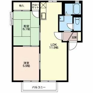 サンライズ C【2階】の間取り